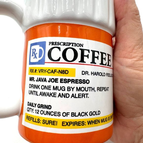 BigMouth Inc. Prescription Coffee Mug  Coffee Cup - Unique Pharmacy Gifts - Hila - Picture 6 of 9